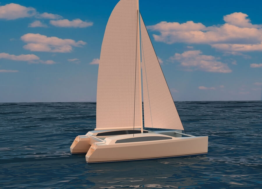 catamaran boat design cat 24 -catamaran plans, catamaran