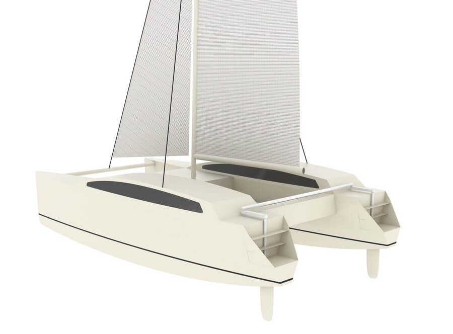 Catamaran Boat Design Cat 24 -Catamaran plans, Catamaran 